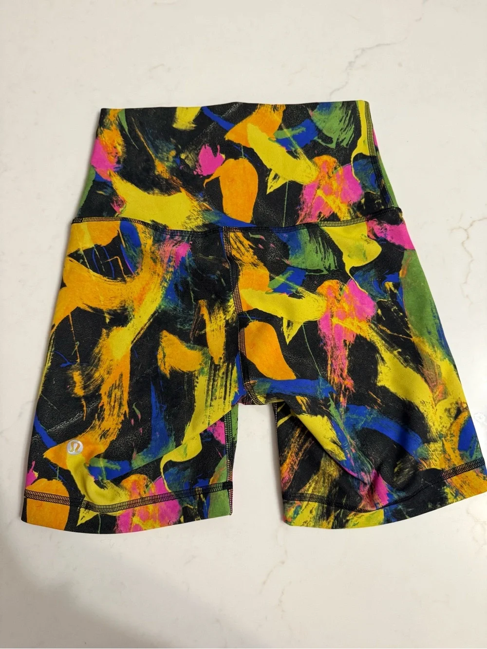 lululemon High-Rise Abstract Print Biker Shorts Size 2